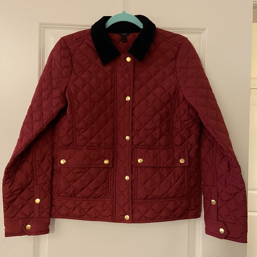 J. Crew Quilted Barn Jacket - Red